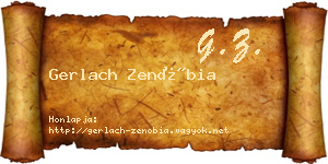 Gerlach Zenóbia névjegykártya